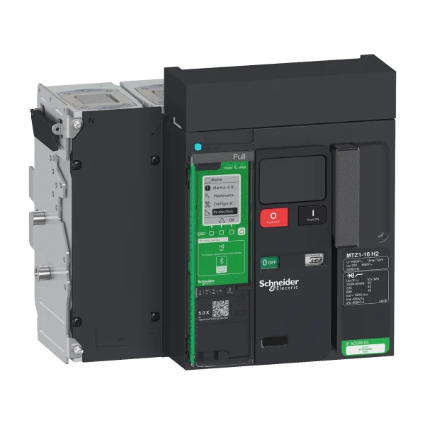 Disjoncteur MasterPacT MTZ1 800A H1 4P 42KA MicroLogic 2.0X manuel Débrochable sans châssis