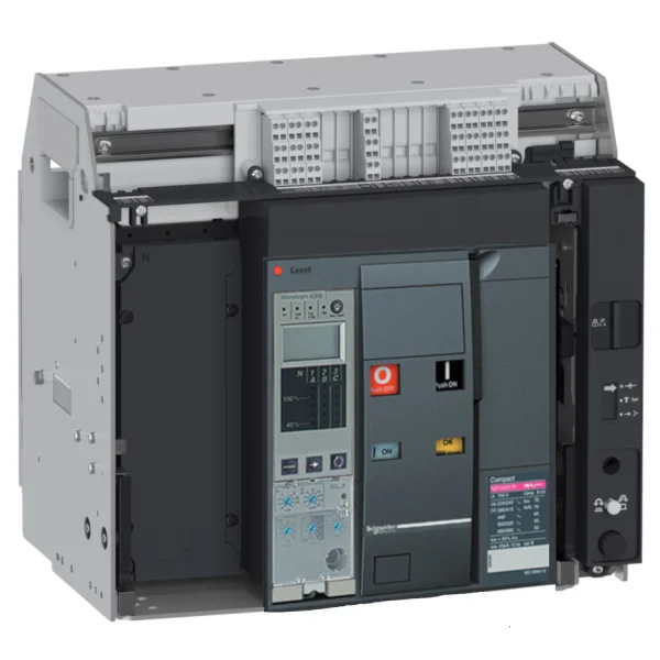 Disjoncteur ComPacT NS1000L 4P 150KA 1000A MicroLogic 2.0A MOT 230CA Débrochable avec châssis verrou RAC AR V/V
