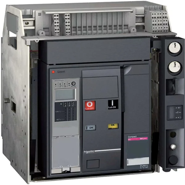 Disjoncteur ComPacT NS800N 3P 50KA 800A MicroLogic 2.0E MOT 230CA Débrochable avec châssis verrou RAC AV/AV Disjoncteur ComPacT NS800N 3P 50KA 800A MicroLogic 2.0E MOT 230CA Débrochable avec châssis verrou RAC AV/AV