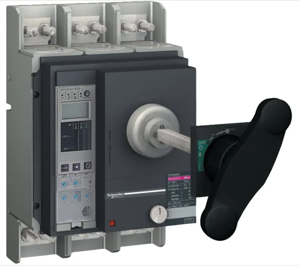 Disjoncteur ComPacT NS800H 4P 70KA 800A MicroLogic 2.0 manuel commande rotative prolongée RAC AV/AV