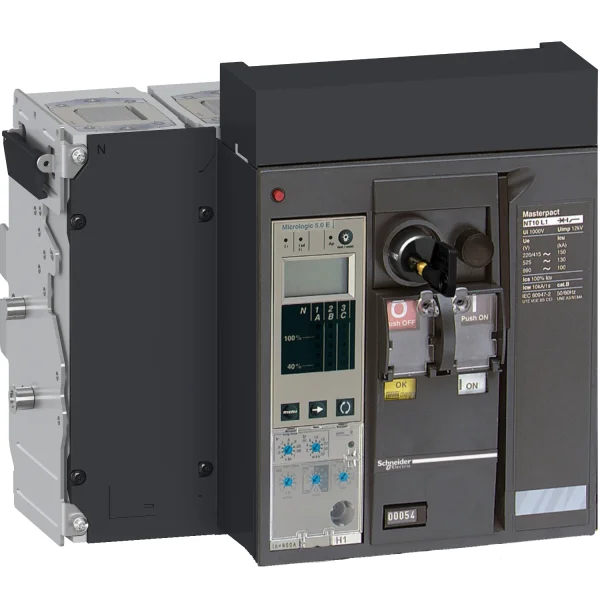 Disjoncteur MasterPacT NT 1600A H1 4P 42KA MicroLogic 5.0A MOT 230CA Débrochable sans châssis